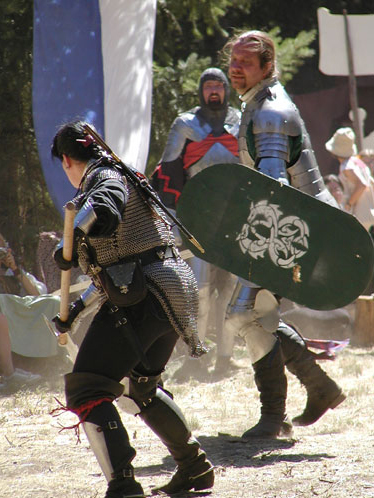 Feylin battles Athane - Seattle Knights at Gig Harbor Faire